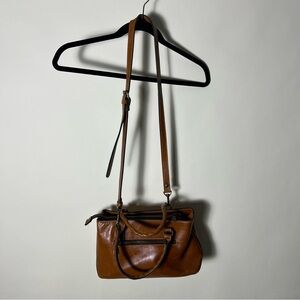 Patricia Nash Crossbody Satchel Bag Tan Leather EUC Barely Used Dust Bag